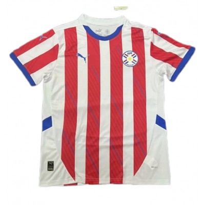 Fotbalové Dres Paraguay Domácí Copa America 2024 Krátký Rukáv Fotbalové Dres Paraguay Domácí Copa America 2024 Krátký Rukáv